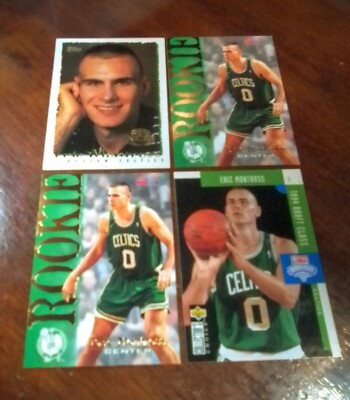 (4) Eric Montross Basketball Cards 94 UD RC 95 Spectralight RC 94 NBA Hoops RC
