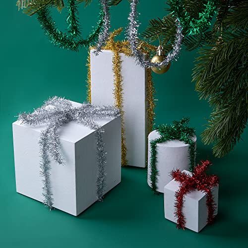 Guirnalda de oropel navideño brillante de 21,8 yardas Sfcddtlg-4 colores fino cuatro colores - Imagen 4 de 6