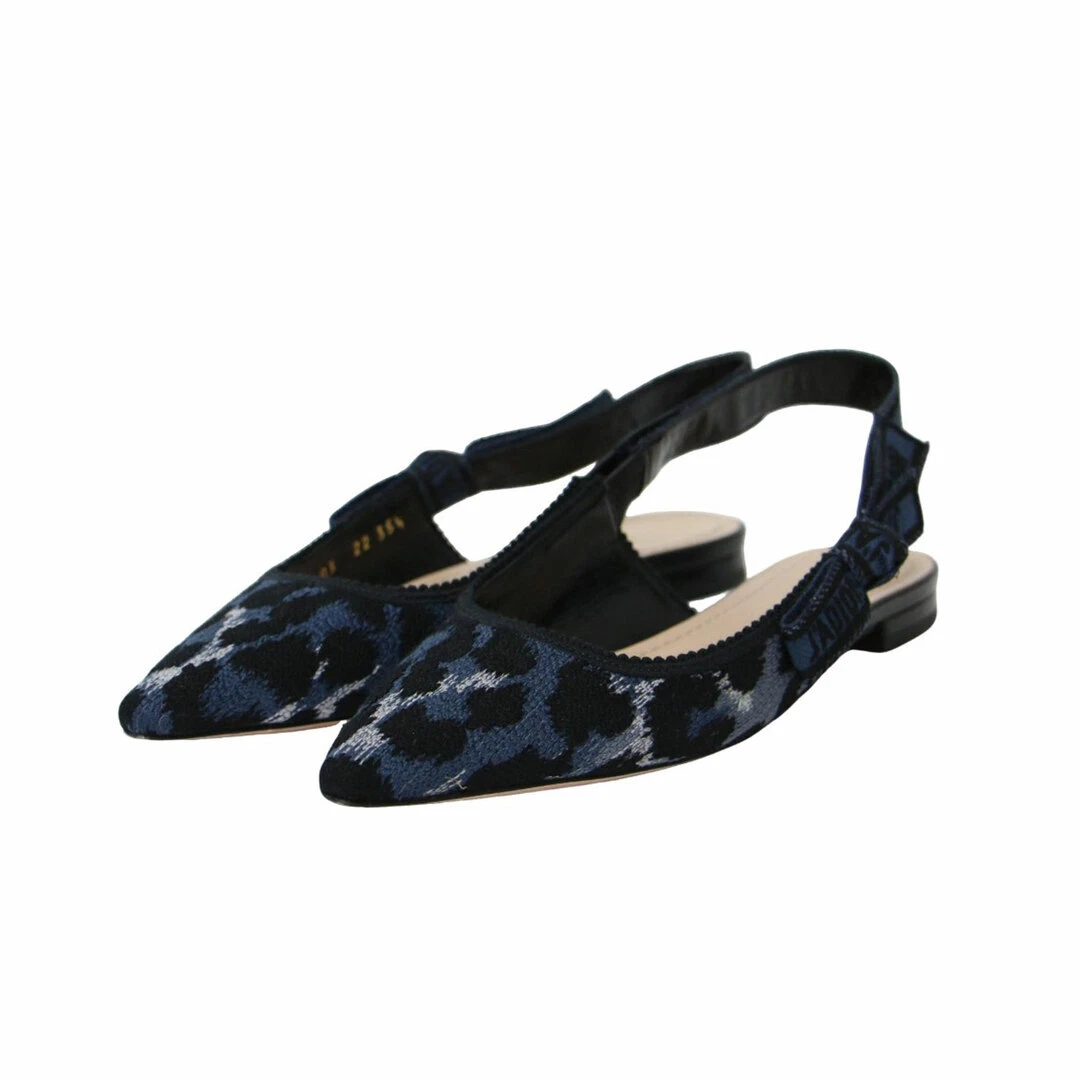 Escarpins Christian Dior talon bleu marine noir femme taille 35 1/2 du Japon occasion