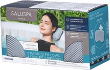 SaluSpa Padded Pillows 2-Pack ,Grey