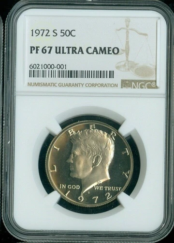 1972-S Kennedy Half Dollar PROOF NGC PF-67 ULTRA CAMEO QUALITY✔️