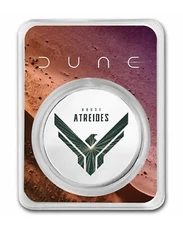 DUNE® House Atreides 1 Troy oz 999 Silver Round (Colorized w/ TEP) BU
