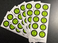 Mr. Yuk Stickers 60 Stickers 6 Sheets Yuck FREE SHIP 70  s 80  s 90  s RETRO 