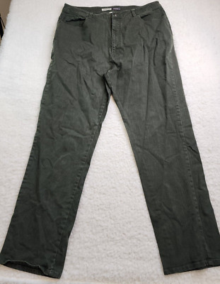 St Johns Bay Jeans Denim 18 Tall Olive Green Cotton Stretch Modern Mature