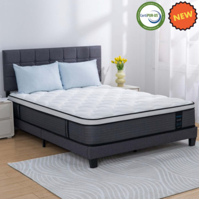 Colchón Queen Híbrido Memory Foam 10  Queen 10  Hybrid Mattress Gel Foam Euro
