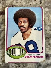 DREW PEARSON 1976 TOPPS FOOTBALL #313 DALLAS COWBOYS HOF VINTAGE CARD 2ND YEAR!!