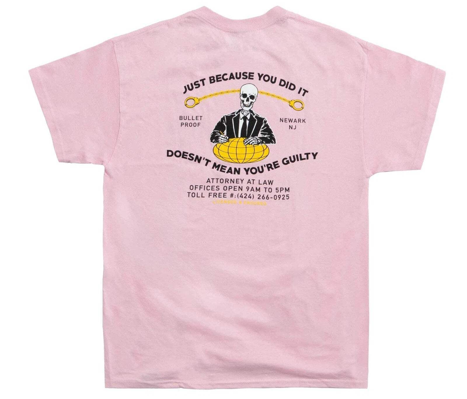 Открытая мужская футболка 925 Not Guilty светло-розового цвета Унисекс