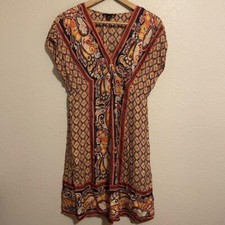 Banana Republic Women’s Paisley Silk V-Neck Dress Size S