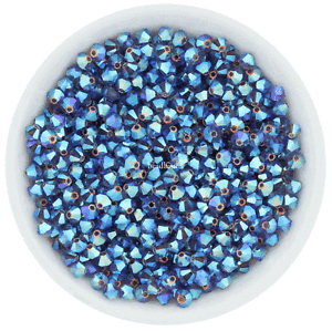 6mm Preciosa Crystal Bicones 4mm Blue Zircon AB2X 3mm 6mm Preciosa Crystal Bicones 4mm Blue Zircon AB2X 3mm