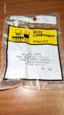 IC ECG1588 VCR DRUM SERVO CONTROL/SYNC/DELAY/TRACK USED IN VARIOUS APPLICATIONS