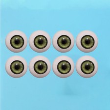 4x 20mm Acrylic Eyes Green Half Round for Realistic Reborn Baby Dolls Kit Supply
