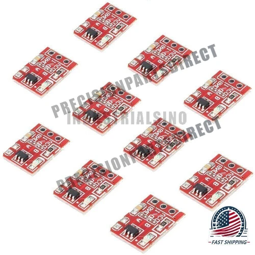 10pcs TTP223 Capacitive Touch Sensor Modules, Self-Locking Switch for Arduino