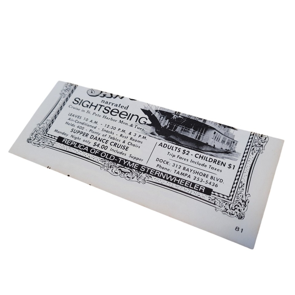 Vtg 70's North Shore Pool Print AD 1973 NE St Petersburg FL Tampa Bay