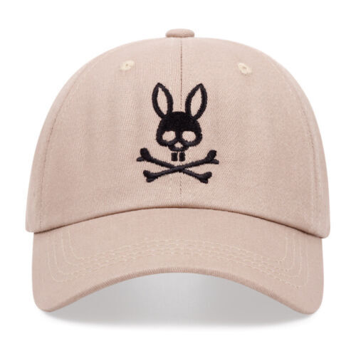 NEU Psycho Bunny Totenkopf Kaninchen Stickerei Herren Damen Truckermütze Baseball Sonnenkappen - Bild 10 von 38