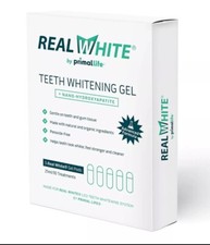 Real White by Primal Life  Teeth Whitening  Gel Pods- 10 Treatments 2 Pack