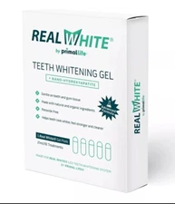Real White by Primal Life | Teeth Whitening | Gel Pods- 10 Treatments  2 Pack