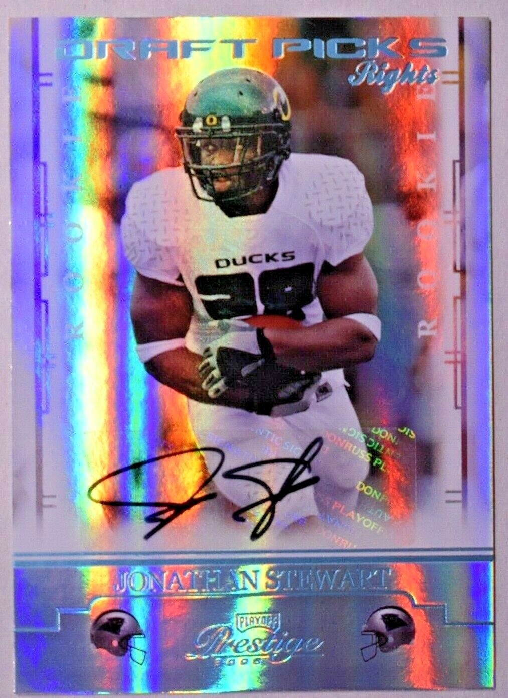 Jonathan Stewart Playoff Prestige #154 Draft Picks Rights Autograph
