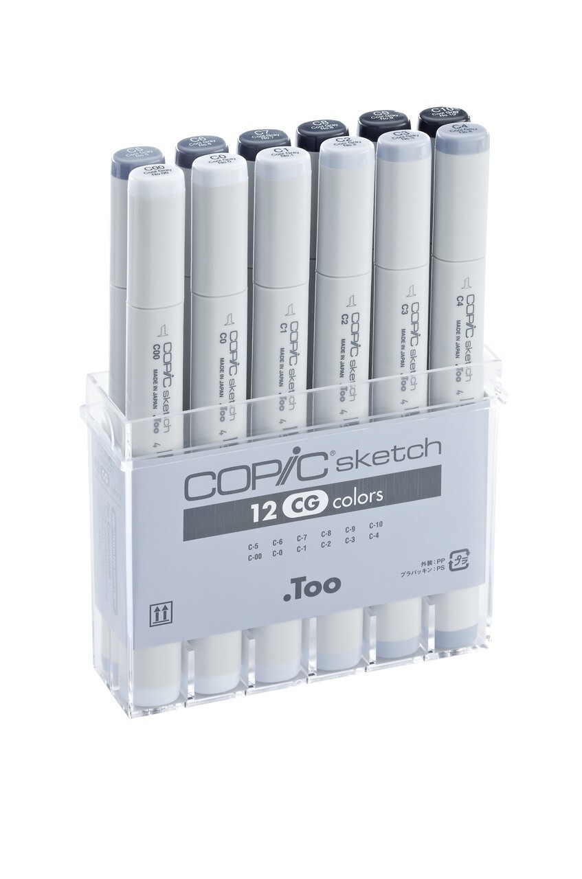 COPIC SKETCH 12 PEN SET - COOL GREY