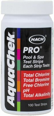 Brand New! Aquachek Pro 5-Way Test Strips 100ct Pool Spa Hot Tub 511710 By Hach