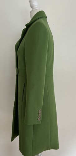 J Crew Kelly Green Day Coat Dressy Wool Blend Fitted Small - Picture 13 of 14