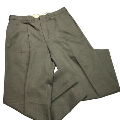 FARAH Men's Brown/Green  Suit Pants W36 L30 Polyester Rayon Acrylic (Faux wool)