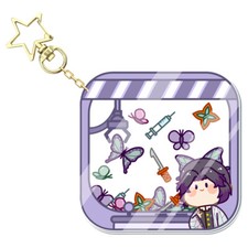 Demon Slayer Kochou Shinobu Fashion Keychain Keyring Pendant Shake Decompress 6