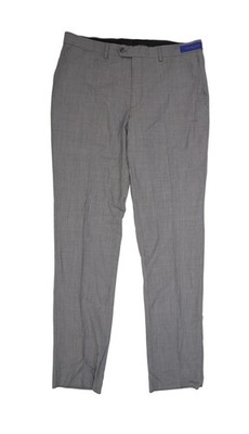 Giles & Jasper Dress Pants Mens 38x32 Gray Wool Stretch Regular Fit Trousers