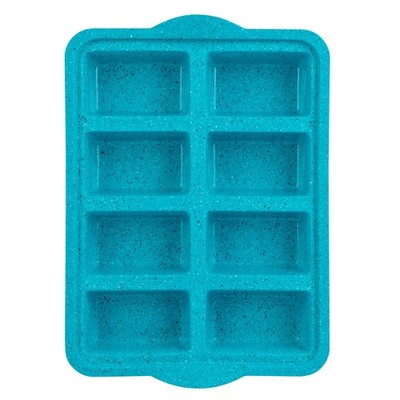 Trudeau Structure Silicone 8 Cavity Mini Loaf Pan, Tropical Granite