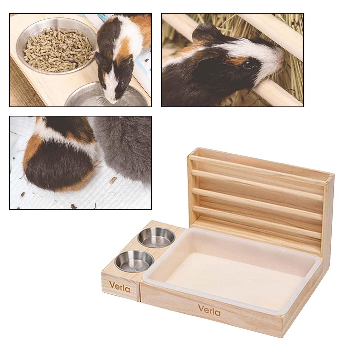 Rabbit Hay Feeder with Litter Box Portable Hay Container Large
