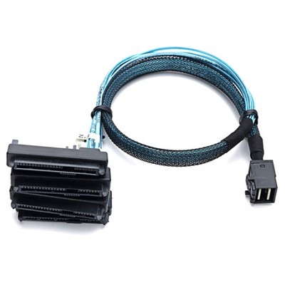 Mini SAS zu 4 SAS Breakout-Kabel 1M SFF-8643 zu SFF-8482 mit Stromanschluss