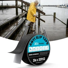 2inx33ft Black Roll Safety Non Skid Tape Anti Slip Tape Sticker Grip Safe Grit
