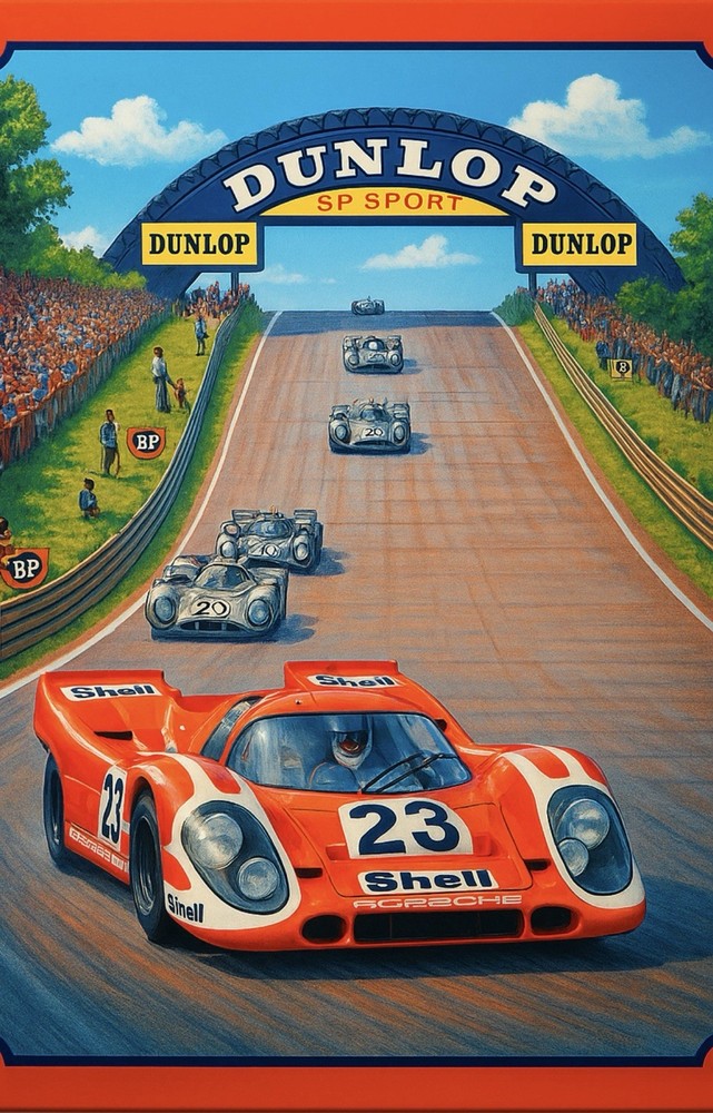 Retro 24 Hours of Le Mans Racing Sign - Durable 12-Inch Wall Decor