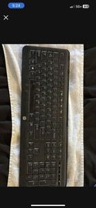 HP Black Wireless Standard QWERTY English Keyboard for Computer Desktop PC