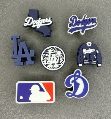 NEW - LOT OF 7 | LOS ANGELES DODGERS | MLB RUBBERIZED CROC SHOE CHARMS | JIBBITZ