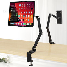 Tablet Stand Holder, Adjustable Foldable Arm iPad Desk Black
