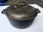 Griswold Cast Iron Dutch Oven 2603 & 2604  with Lid- Erie PA - Large Block Logo