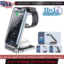 3in1 Wireless Charger Stand for iPhone Apple Watch  AirPods 3-in-1 Fast Charger