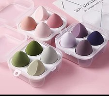 4PCS Set w/ Box Makeup Foundation Sponge Blender Blending Puff Flawless Smooth