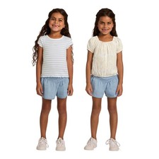 Calvin Klein Kids 3-Piece Short Set Tops Shorts Elastic Waist 2T-6