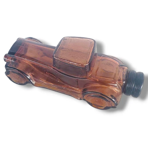 Vintage Avon Sterling Six Antique Car brown glass after shave decanter