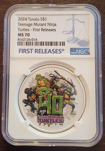 2024 Tuvalu Teenage Mutant Ninja Turtles 1 oz. .999 Silver NGC MS 70 - ONLY 2500