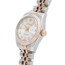 ROLEX Datejust 179171G Silver computer/diamond WATCH 690835