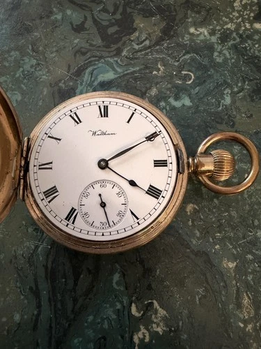 Vintage Waltham pocket watch, all working well but has a missing glass.