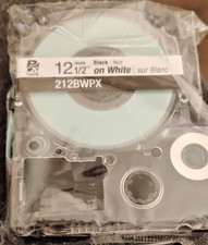 Genuine Epson 212BWPX Black on White PX Label Tape 1/2" LABELWORKS PX