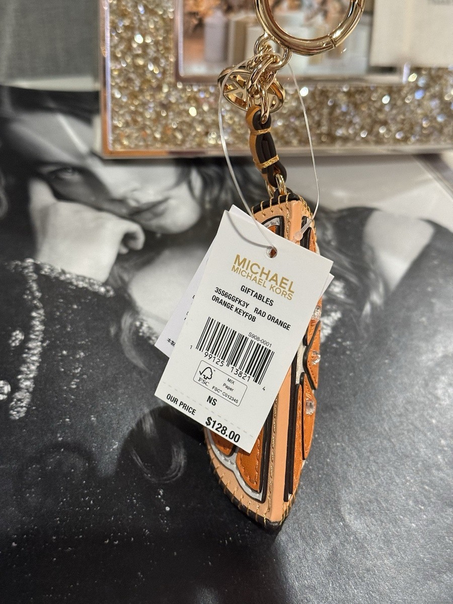 Michael Kors Rad Orange Giftable Bag Charm Keyfob Key Chain MK | eBay