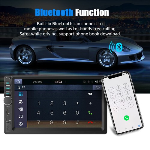 Car stereo Carplay HD Touchscreen Android Auto USB Radio Head Unit Double 2 DIN - Picture 6 of 15
