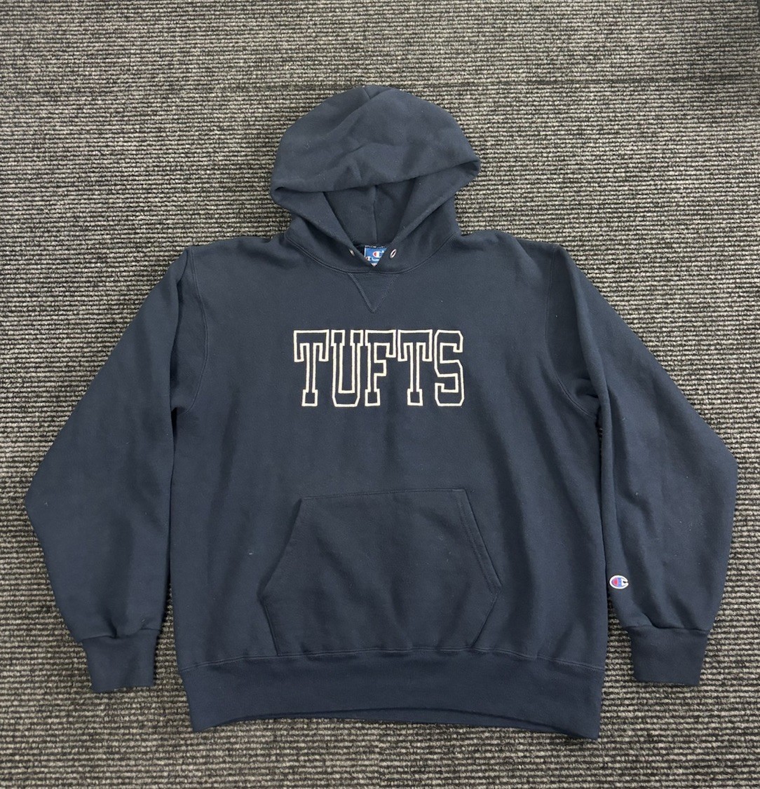 Vintage Champion TUFTS University Hoodie Men XL Sweatshirt