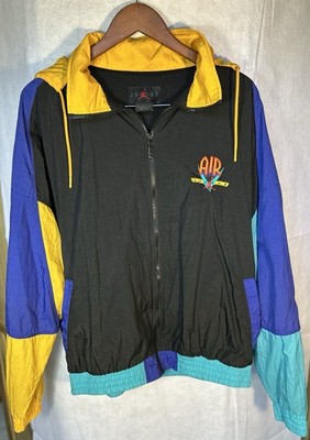 90s jordan ジャケット 希少モデル　nike VTG Authentic Nike Air Jordan All Embroidered Color Block Jacket