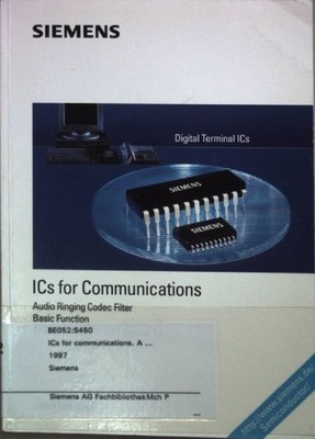 ICs for Communications: Audio Ringing Codec Filter Basic Function - ARCOFI-BA -
