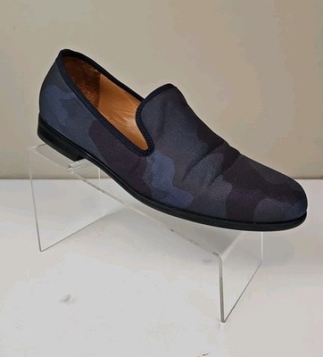 Duke + Dexter Navy Camouflage Slip-On Loafers for Men Duke & Dexter Volt Camo Loafers Black/Red Men main image 4